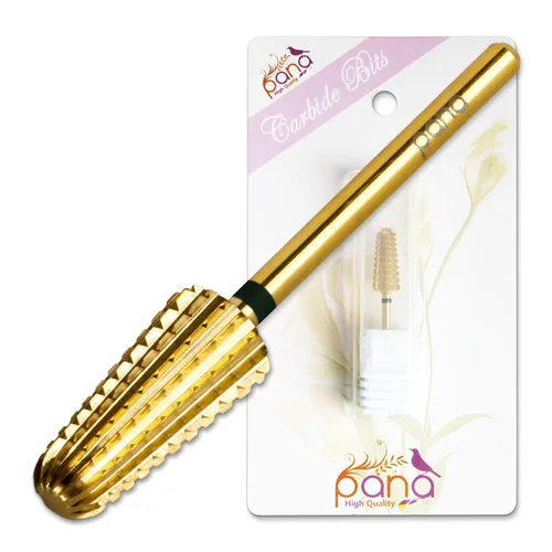 Miniatura 14 de PANA - Broca volcanita de carburo para uñas, de dos vías para zurdos y diestros – Rápida extracción del acrílico o gel duro – vástago de 3/32