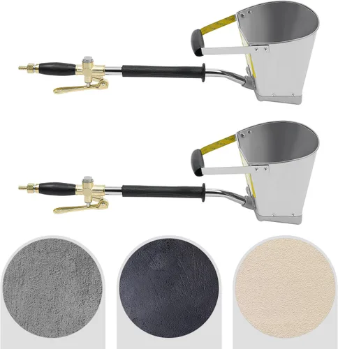 Miniatura 5 de Paquete de 2 pistolas pulverizadoras de cemento, pulverizador de mortero horizontal de 7 bar con tolva de 0.79 galones para enlucido de pared