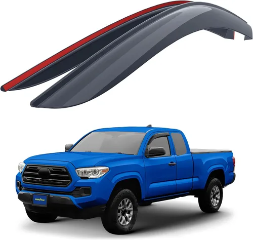 Miniatura 11 de Goodyear Deflectores de ventana inastillables para Chevrolet (Chevy) Colorado/GMC Canyon 2015-2022 CrewCab, protectores de lluvia con cinta, viseras