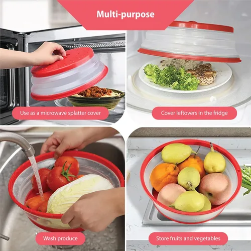 Miniatura 3 de Gadgetime USA Cubierta plegable para microondas, ventilada, perfecta para usar como cuenco de lavado de alimentos, contenedor de frutas y más
