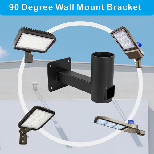 Miniatura 5 de Soporte de pared de 90 grados, soporte en forma de L, adaptador de espiga para luces de ajuste deslizante, soporte de pared ajustable, ángulo