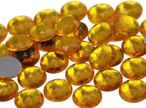 Miniatura 14 de Joyas de diamantes de imitación acrílicos redondos con parte trasera plana de 0.709 in, adornos de gemas de plástico para cosplay, disfraces