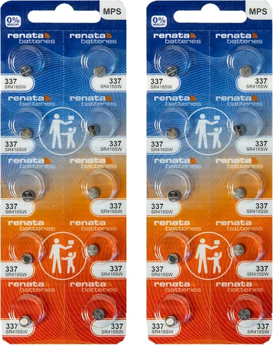 Miniatura 9 de Renata 337 SR416SW Baterías – 1.55 V Óxido de Plata 337 Batería de Reloj (2 unidades)
