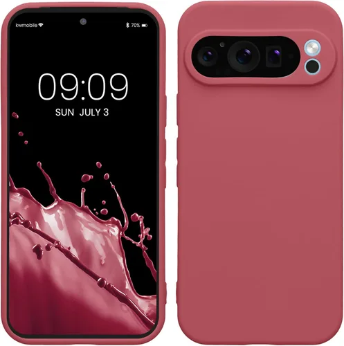Miniatura 59 de kwmobile Funda compatible con Google Pixel 9 Pro - Funda protectora delgada de TPU para teléfono - Acabado mate suave - Negro mate