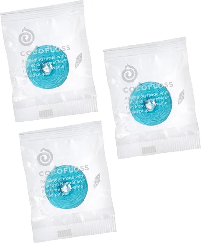Miniatura 12 de Cocolab Hilo dental tejido, cuidado bucal diseñado por dentistas, aroma a coco, encerado, expandible, vegano, hilo dental amigable para niños