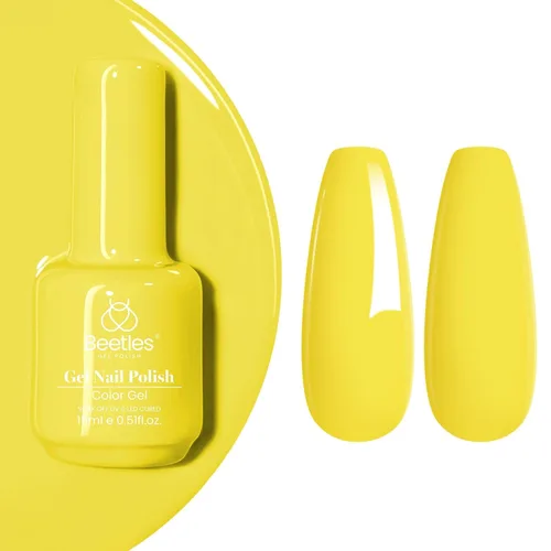 Miniatura 57 de Beetles - Esmalte de uñas de gel verde luminoso que brilla en la oscuridad, esmalte de uñas de gel que se absorbe con lámpara LED UV, arte de uñas