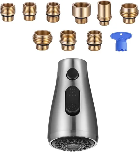 Miniatura 2 de Reemplazo de cabezal de grifo de fregadero de cocina, cabezal rociador de grifo de cocina con 9 adaptadores para Moen, estándar americano, Delta