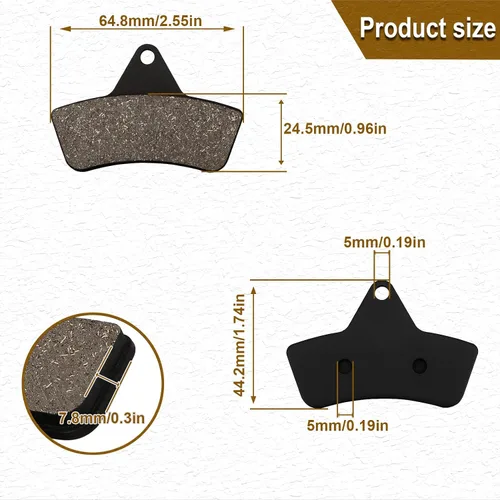 Miniatura 5 de Pastillas de Freno Delanteras y Traseras para Arctic Cat 250 2x4 4x4 300 375 400 454 500 650 Auto Utility