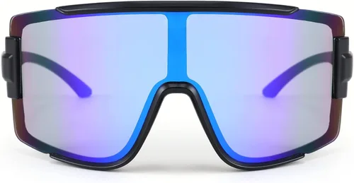 Miniatura 9 de FEISEDY Gafas de sol para hombres y mujeres, gafas de béisbol deportivas de los años 80 para jóvenes, adolescentes, correr, softbol, B4057 Espejo