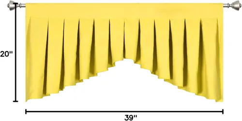 Miniatura 9 de Cenefas para Sala de Estar Amarillo Brillante Opacas con Bolsillo para Barra Cenefas para Ventanas, Paquete de 1 (Amarillo Brillante 39" An x 20" L)