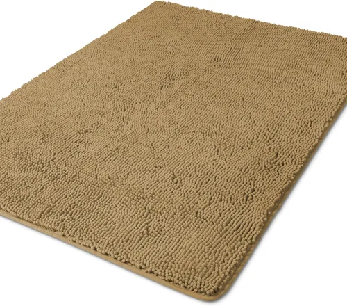 Miniatura 73 de Yeaban Alfombra de pasillo de baño de 24 x 72 pulgadas, antideslizante, alfombra de baño larga de felpilla gruesa, absorbente y lavable, alfombra