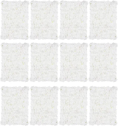 Miniatura 11 de BLOSMON Panel de Pared de Flores Telón de Fondo Decorativo Rubor Telón de Fondo Floral Artificial para Boda Fiesta Baby Shower Nupcial, 6 Piezas
