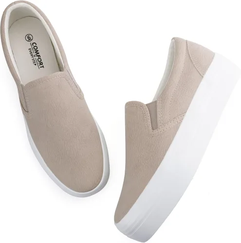 Miniatura 4 de JABASIC Mocasines de plataforma sin cordones para mujer, mocasines cómodos y casuales
