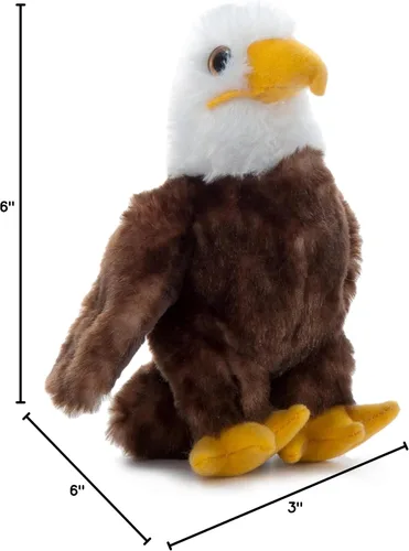 Miniatura 11 de The Petting Zoo - Peluche de águila calva, juguete de peluche, regalos para niños, colección Wild Onez Babiez Animales del Zoológico, juguete