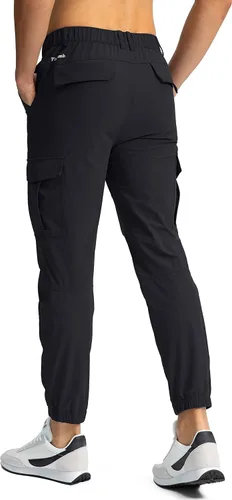 Miniatura 3 de Pinkbomb Pantalones cargo de senderismo para hombre con 7 bolsillos, elásticos, pantalones de trabajo para hombre