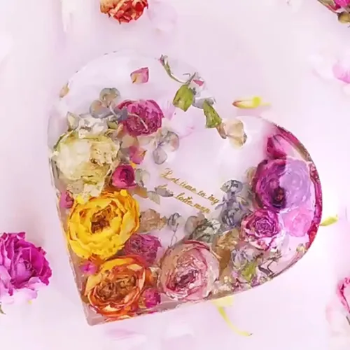 Miniatura 4 de Moldes de silicona grandes para resina, molde de resina de corazón, moldes de resina epoxi para preservación de flores, fundición de arte de resina