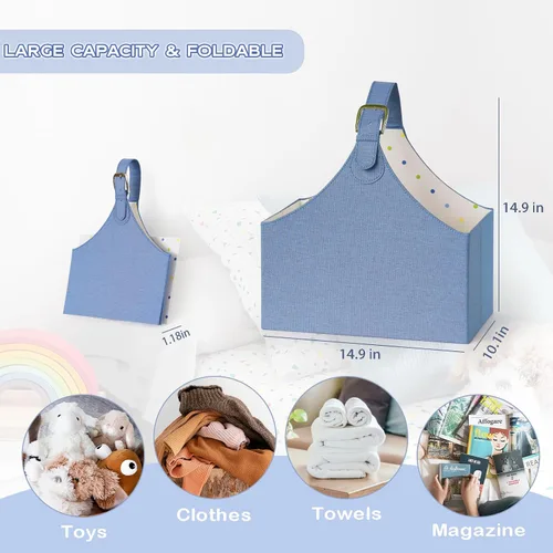 Miniatura 4 de Porta revistas, estante plegable para revistas, con mango ajustable, soporte para archivador de revistas, duradero, carpeta de suelo, organizador