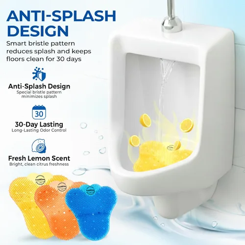 Miniatura 2 de Desodorizador de pantalla urinaria (paquete de 12) – Pasteles antisalpicaduras con protección contra olores – Desodorizadores de larga duración