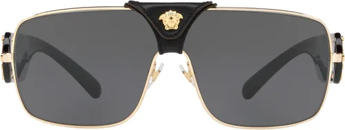 Miniatura 3 de Versace Gafas de sol Hombre Montura Dorada, Lentes Gris Oscuro, 0MM
