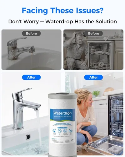 Miniatura 3 de Waterdrop WF10F Whole House Water Filter, Iron Filter, Compatible with WHF21-FG, Reduces Iron & Manganese Filter Cartridge, 6 Months, 2 Pack