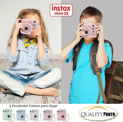 Miniatura 7 de Fujifilm Cámara instantánea Instax Mini 12 + 60 impresiones fotográficas + paquete de calidad fotográfica, funda, calcomanías decorativas, marcos
