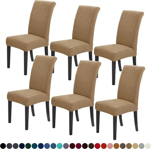 Miniatura 54 de Joccun Fundas para Sillas de Comedor Juego de 2, Fundas Elásticas para Sillas de Comedor Fundas para Sillas de Comedor Protector de Asiento, Funda