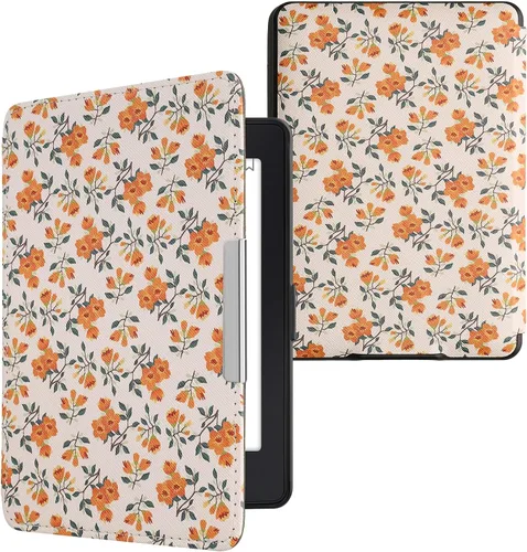 Miniatura 16 de kwmobile Funda compatible con Amazon Kindle PaperWhite - Funda para lector electrónico - Azul pez pequeño/azul claro/blanco