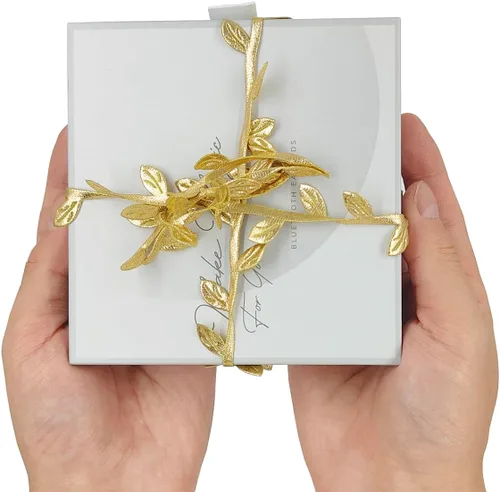Miniatura 5 de 2 cintas de hojas de 43.7 yardas, cuerda de hojas de lyfLux para manualidades, boda, decoración del hogar (dorado + verde)