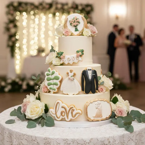 Miniatura 4 de Juego de 11 cortadores de galletas de amor con sello 3D de ácido poliláctico (PLA) para cocina, pastel, vestido de boda, formas de anillo de amor