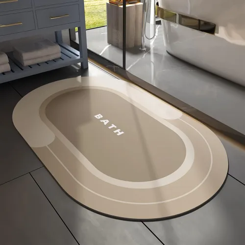 Miniatura 33 de MontVoo Alfombra de baño antideslizante, de secado rápido, resistente a las manchas para el suelo del baño, alfombra de ducha de fácil cuidado