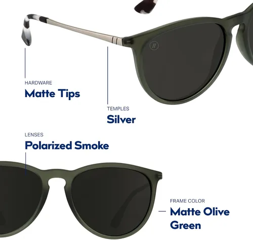 Miniatura 44 de Blenders Eyewear North Park – Gafas de sol polarizadas – Forma clásica, marco de metal mixto – 100% protección UV – Para hombres y mujeres