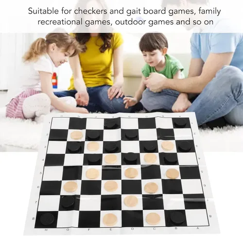 Miniatura 3 de Dilwe Juego de tablero de ajedrez de piezas, juego de mesa internacional de madera plegable portátil