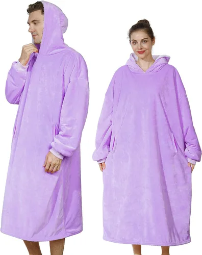 Miniatura 15 de AmyHomie Manta con capucha para adultos y adolescentes, manta con capucha Sherpa de gran tamaño, cálida y acogedora como regalo de cumpleaños
