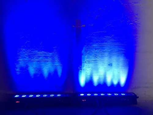 Miniatura 9 de Luz LED para escenario de lavado de pared, 8 piezas, X3W RGB 3 en 1 LED y casa de aluminio completo de 7 modos DMX512 para discoteca/fiesta/teatro