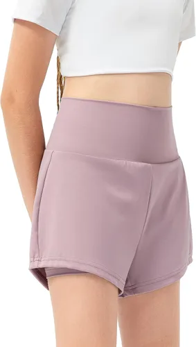 Pantalones cortos deportivos de fútbol para adolescentes, niñas, jóvenes, baloncesto, correr, gimnasio, entrenamiento, en capas, pantalones cortos