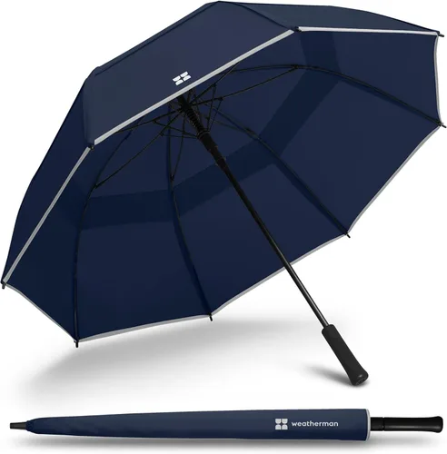 Miniatura 13 de Paraguas Weatherman - Paraguas de golf - Paraguas deportivo resistente al viento hasta 55 MPH - Disponible en 2 tamaños y 5