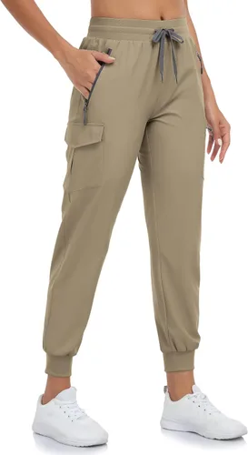 Miniatura 7 de Pantalones capri de senderismo para mujer, ligeros, de secado rápido, pantalones capri casuales para viajes al aire libre con bolsillos