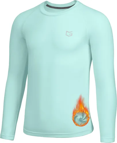 Miniatura 13 de G Gradual Camiseta Térmica de Compresión para Niños Jóvenes de Manga Larga con Forro Polar Camiseta Interior para Niños Fútbol Americano Béisbol