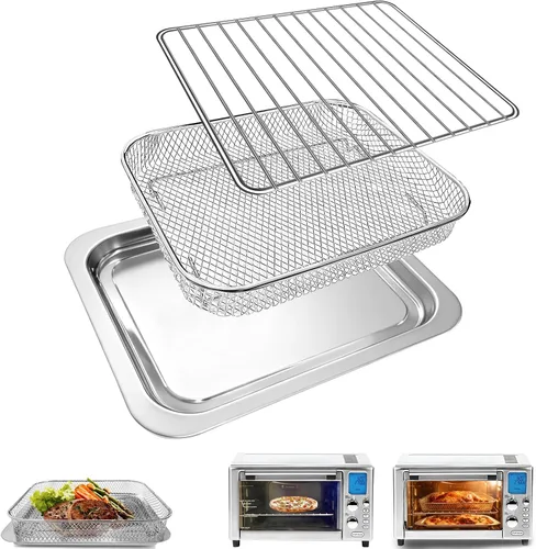Miniatura 11 de Piezas de repuesto para freidora de aire Emeril Lagasse Everyday 360, accesorios de freidora de aire de acero inoxidable antiadherente de grado