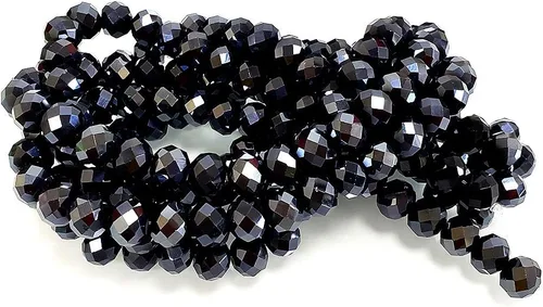 Miniatura 35 de Cuentas de vidrio Rondelle de 0.079 in para hacer joyas, cuentas espaciadoras de Briolette Crytal facetadas para pulseras, collares, aretes