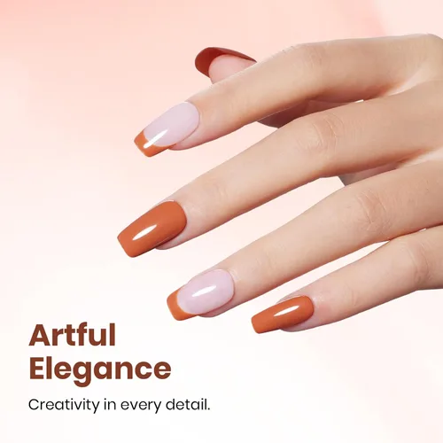 Miniatura 424 de Beetles - Esmalte de uñas de gel marrón – 0.5 onzas líquidas de esmalte de gel marrón oscuro, lámpara LED UV para uñas, regalo de manicura para I
