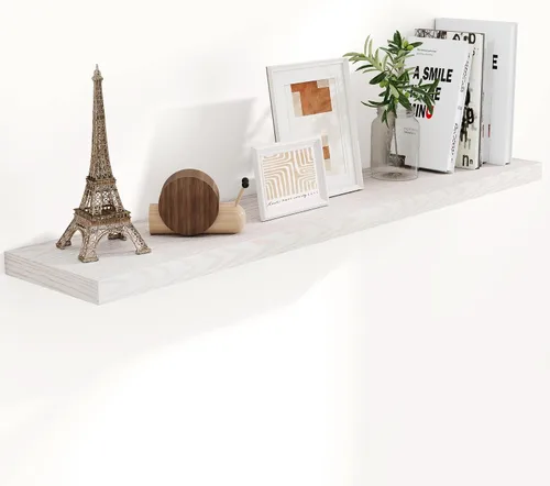Miniatura 36 de Fun Memories Estantes flotantes de 48 pulgadas, estantes de pared de 9.3 pulgadas de profundidad para baño, sala de estar, dormitorio, cocina