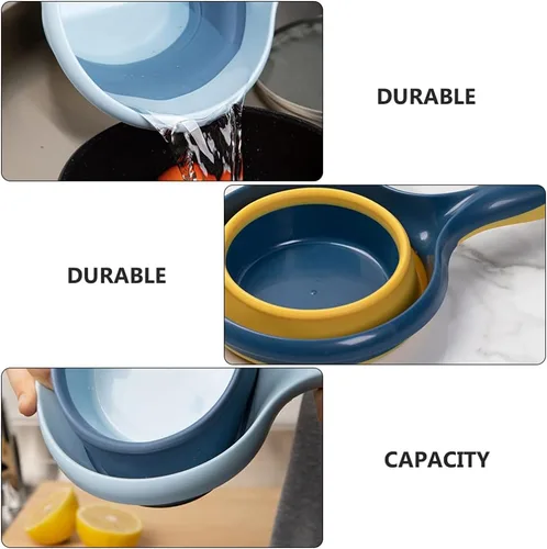 Miniatura 4 de Yardwe Cucharón de agua plegable con mango largo, cuchara de agua plegable portátil con gancho para colgar de 10.62 pulgadas, para uso doméstico