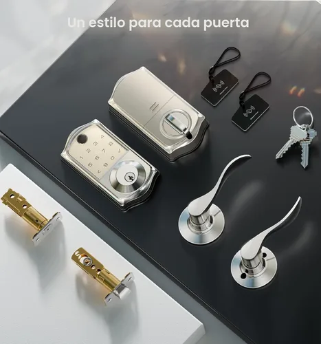 Miniatura 10 de Veise VE017-L - Cerradura inteligente de huellas dactilares con manijas de palanca, control de aplicación, juego de cerradura de puerta delantera