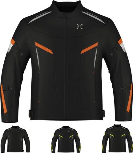 FTX Chaqueta de motocicleta para hombre, armadura de equipo de protección de cuerpo completo, chaqueta de motocicleta de tela textil Cordura para