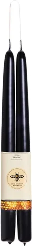 Miniatura 11 de Big Dipper Wax Works Velas cónicas de cera de abeja bañadas a mano color azul cielo, 12 x 7/8 pulgadas, paquete de 2, cera de abeja 100% pura, larga