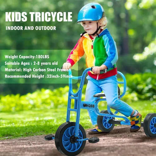 Miniatura 3 de Triciclo para niños a partir de 3 años, guardería preescolar, bicicleta de equilibrio para niños, triciclo para niños con campana y ruedas de goma