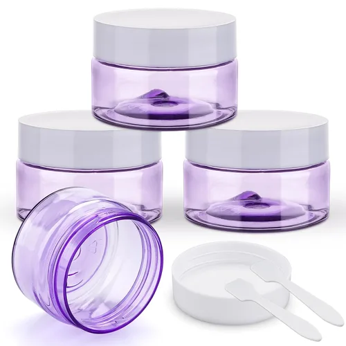 Miniatura 11 de Cosywell Tarros de viaje para crema para artículos de tocador, aprobados por la TSA, paquete de 4 recipientes de cosméticos recargables a prueba