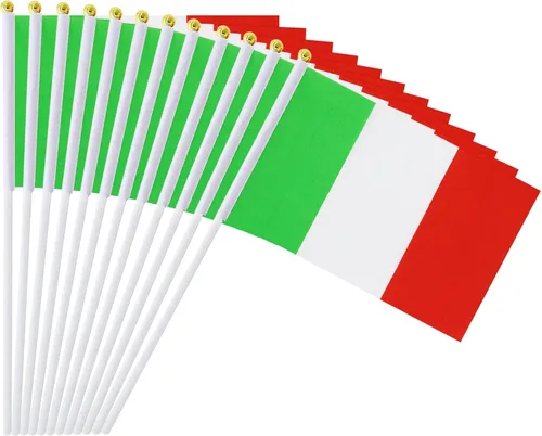 Miniatura 38 de Bandera de México, bandera mexicana, pequeñas mini banderas de mano de México en palo, ideal para fiestas, desfiles, eventos deportivos