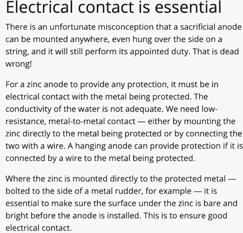 Miniatura 2 de 3 ánodos de zinc con cable de 10 pies
